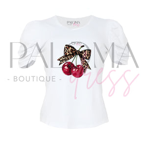 Polera Manga Princesa Cherry Pint