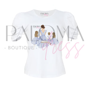 Polera Manga Princesa Family