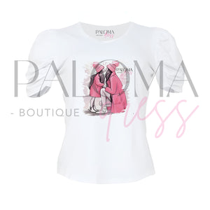 Polera Manga Princesa Mama e Hija Rose