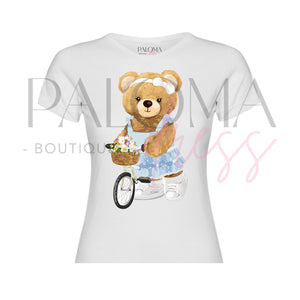 Polera Algodón OSITA Celeste
