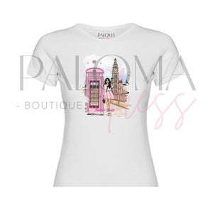 Polera elásticada Inglaterra Rosa