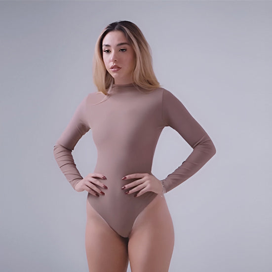 Body Colombiano manga larga cuello medio