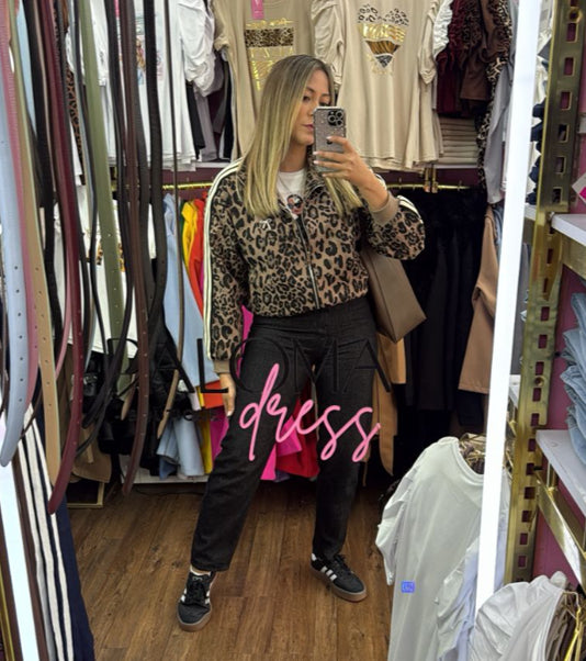 Bomber Animal Print Coquette