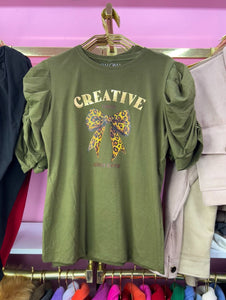 Polera Manga Princesa Verde Creative