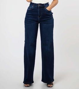 Jeans BEBE Recto Azul Jaspeado elasticado