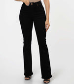 Cargar imagen en el visor de la galería, Jeans BEBE Flare Negro elasticado

