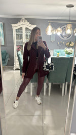 Cargar imagen en el visor de la galería, Pant BEBE Burdeo Elasticado Ecocuero skinny
