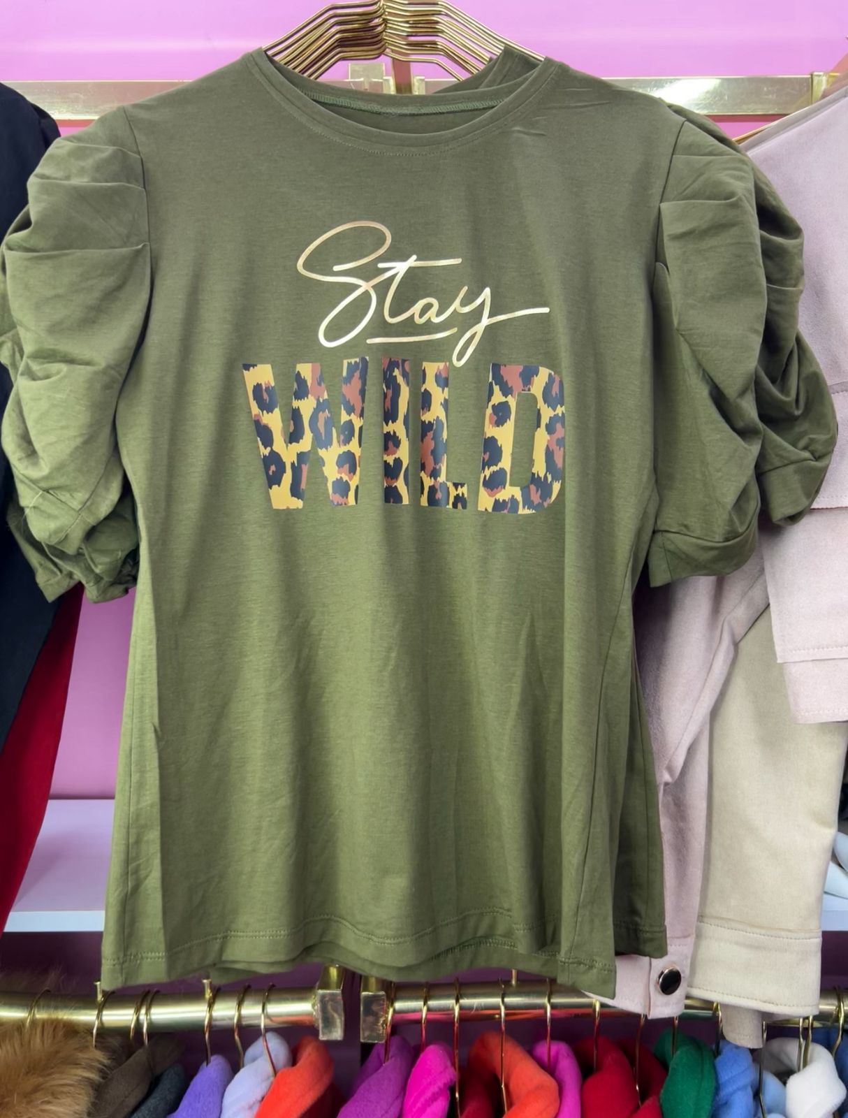 Polera Manga Princesa Verde Stay Wild