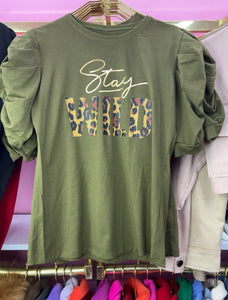 Polera Manga Princesa Verde Stay Wild