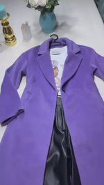 Cargar y reproducir el video en el visor de la galería, Abrigo PalomaDress Morado
